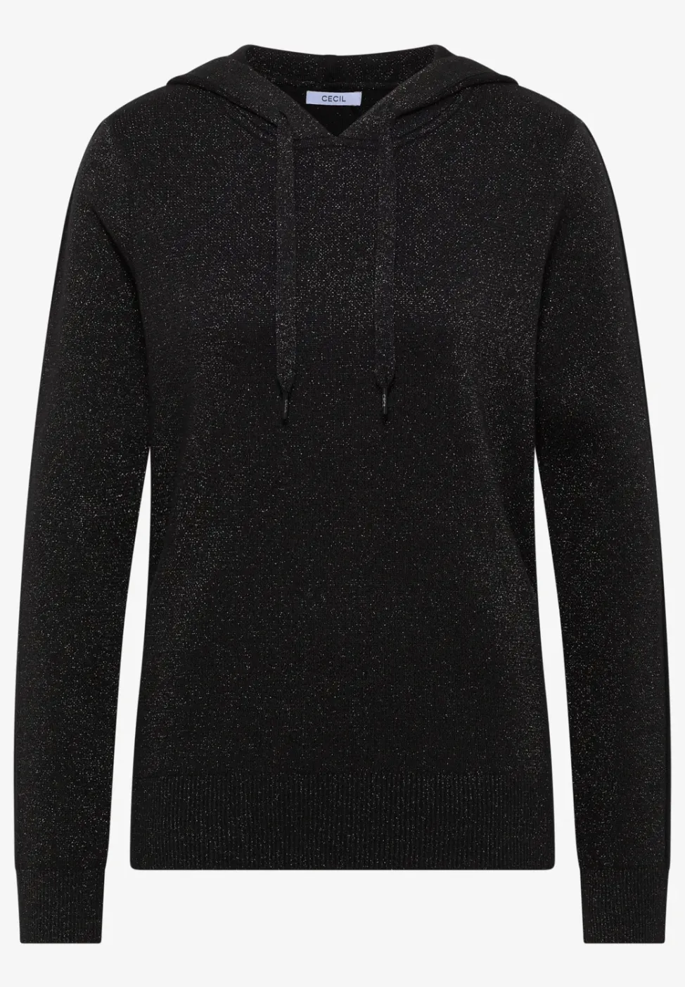 Jacquard hoodie met glitter