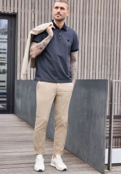 Jacquard polo met korte mouwen