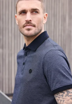 Jacquard polo met korte mouwen