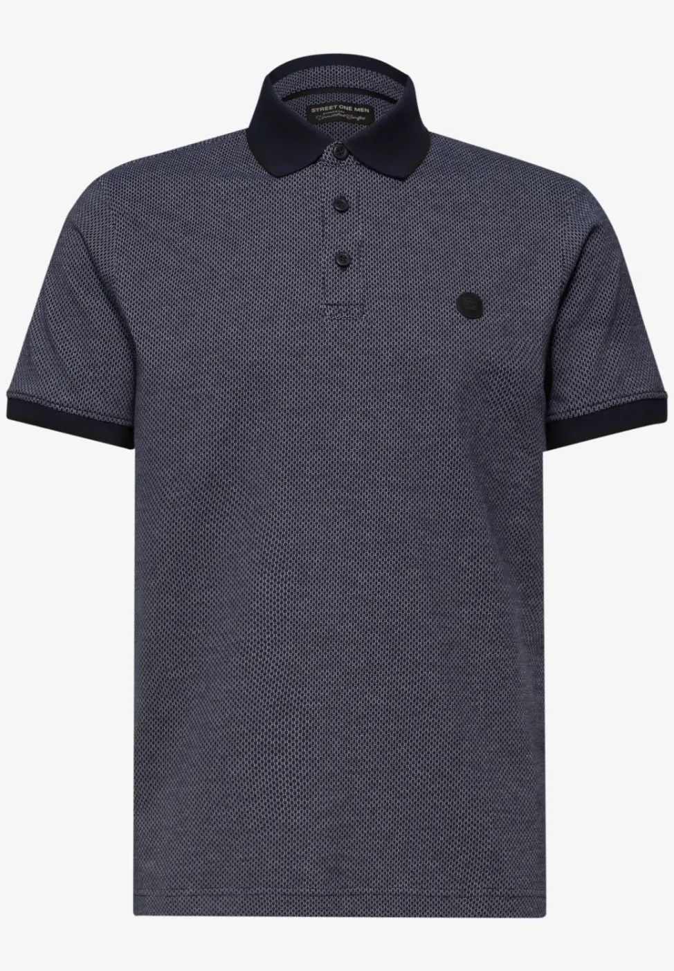 Jacquard polo met korte mouwen