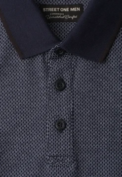 Jacquard polo met korte mouwen