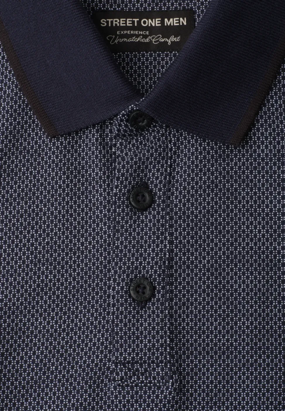 Jacquard polo met korte mouwen