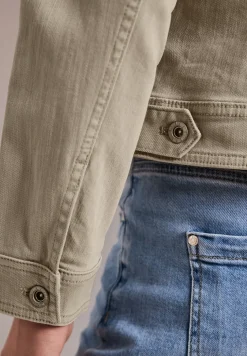 Jas in gekleurde denimlook met zakken