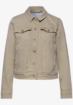 Jas in gekleurde denimlook met zakken