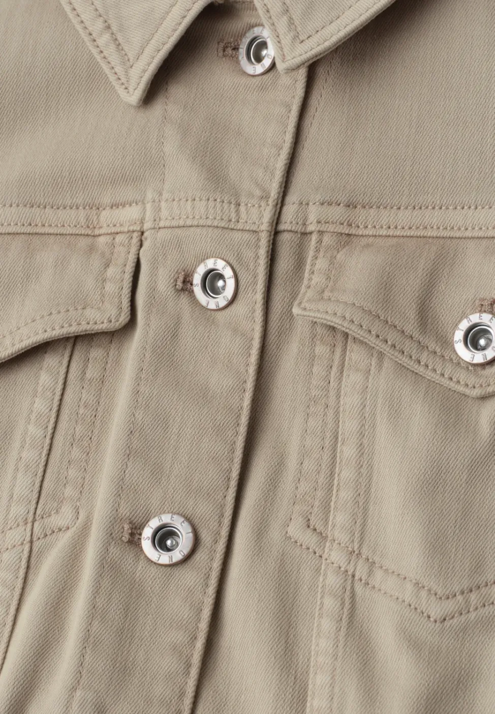 Jas in gekleurde denimlook met zakken