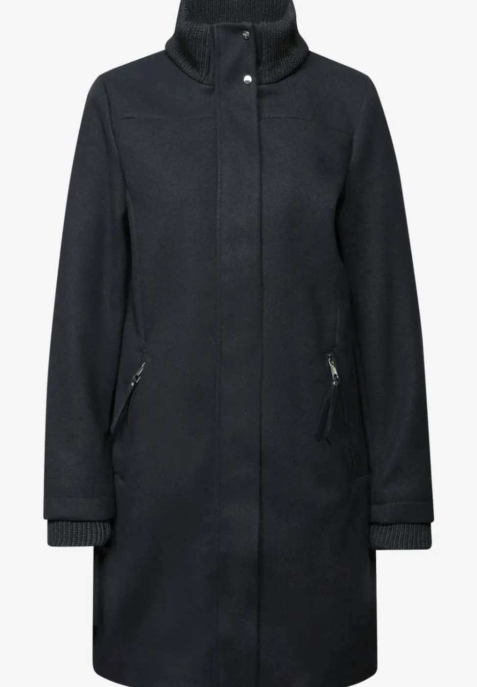 Jas met gebreide details