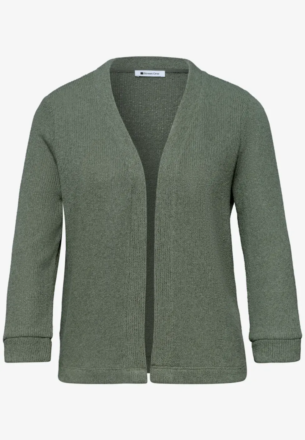Jas met lange mouwen in gebreide look