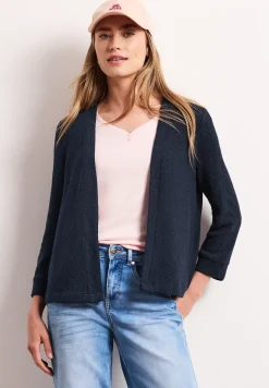 Jas met lange mouwen in gebreide look
