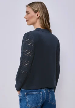 Jas met lange mouwen in Silk-Look