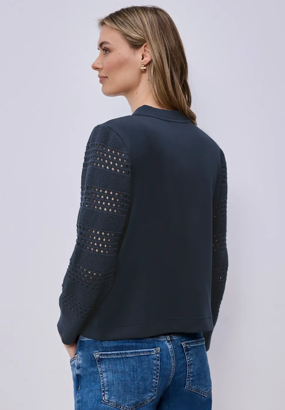 Jas met lange mouwen in Silk-Look