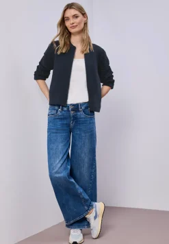 Jas met lange mouwen in Silk-Look
