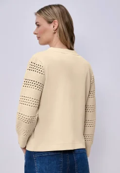 Jas met lange mouwen in Silk-Look