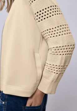 Jas met lange mouwen in Silk-Look