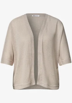 Jas met korte mouwen in gebreide look met glitters
