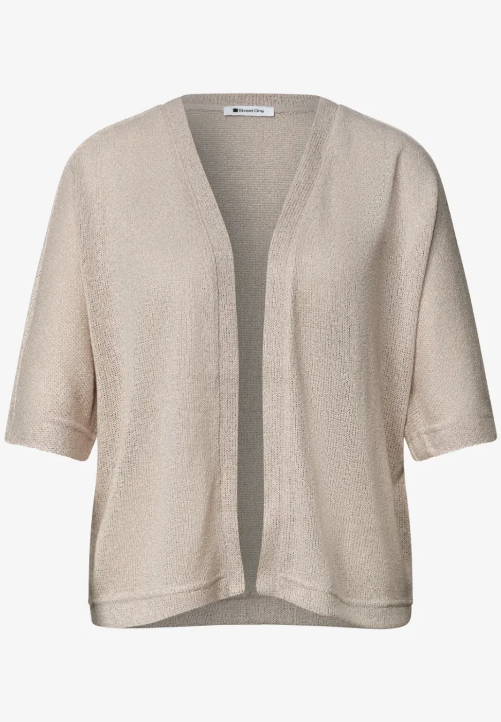 Jas met korte mouwen in gebreide look met glitters