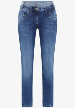 Jeans met dubbele tailleband