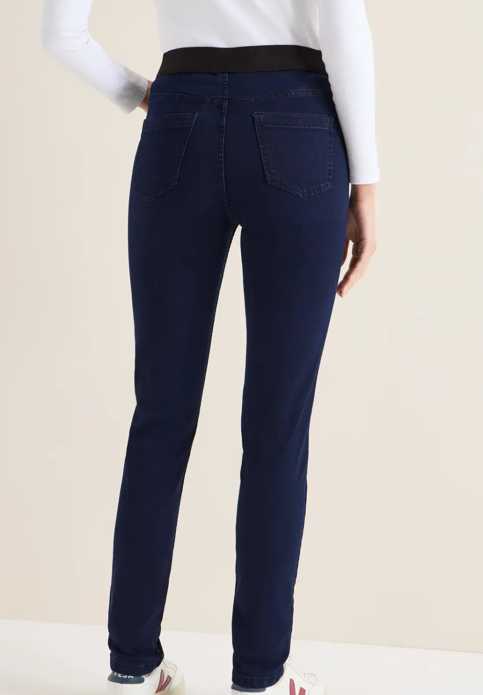 Jeans met elastische tailleband