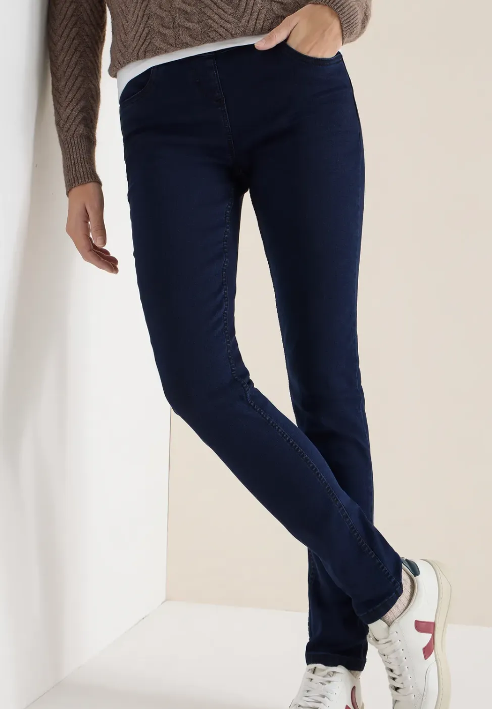 Jeans met elastische tailleband