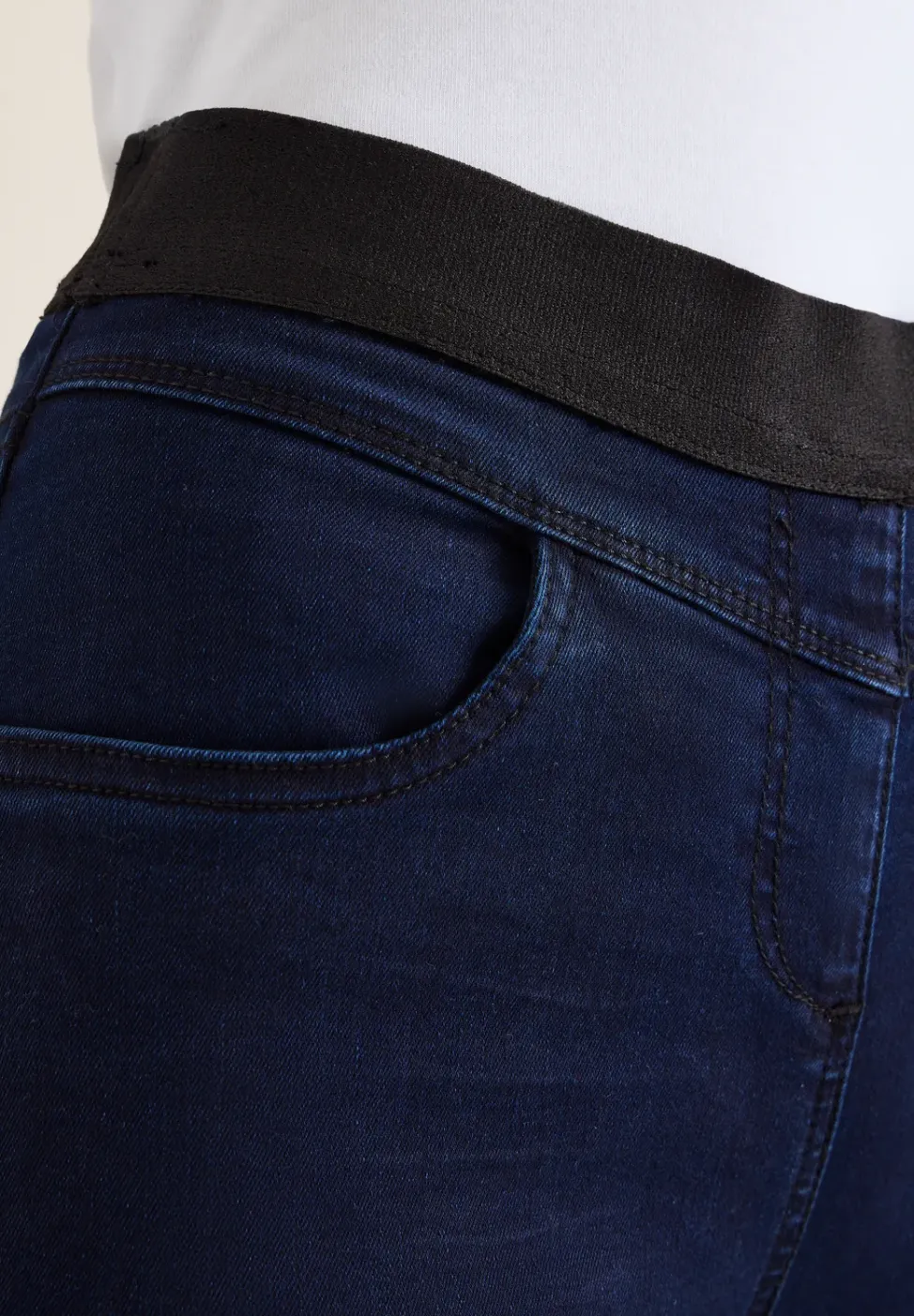 Jeans met elastische tailleband