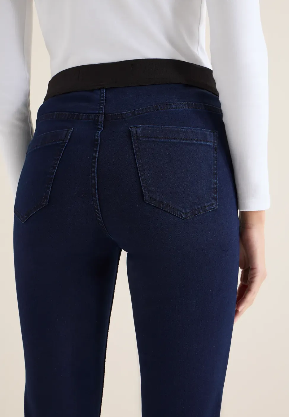 Jeans met elastische tailleband