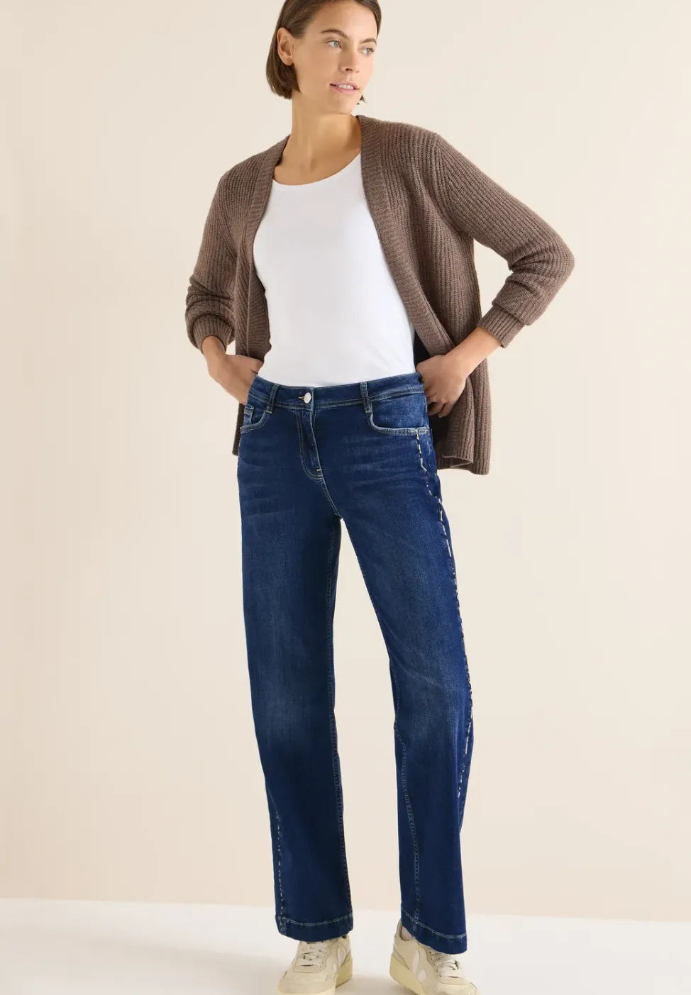Jeans met gallonstrepen
