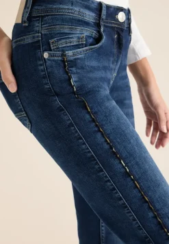 Jeans met gallonstrepen