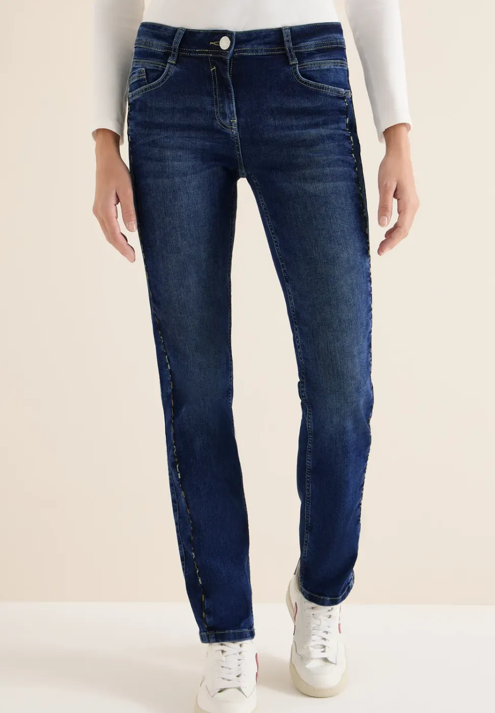 Jeans met gallonstrepen