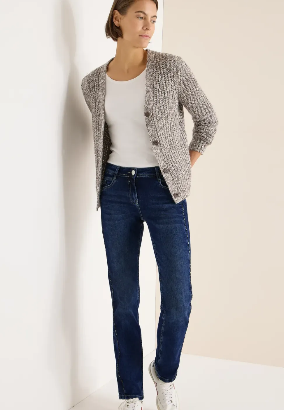 Jeans met gallonstrepen