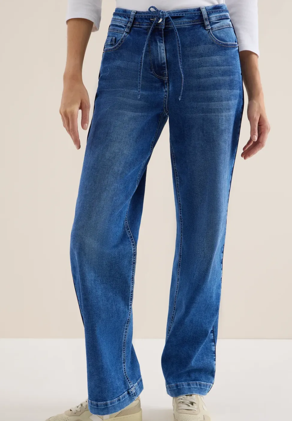 Jeans met gallonstrepen