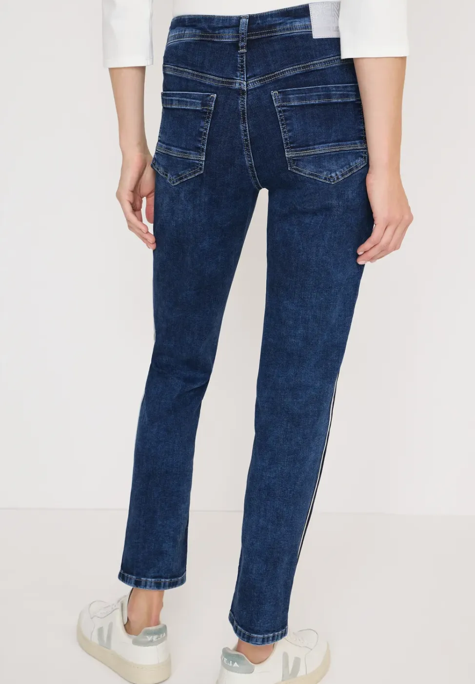 Jeans met gallonstrepen