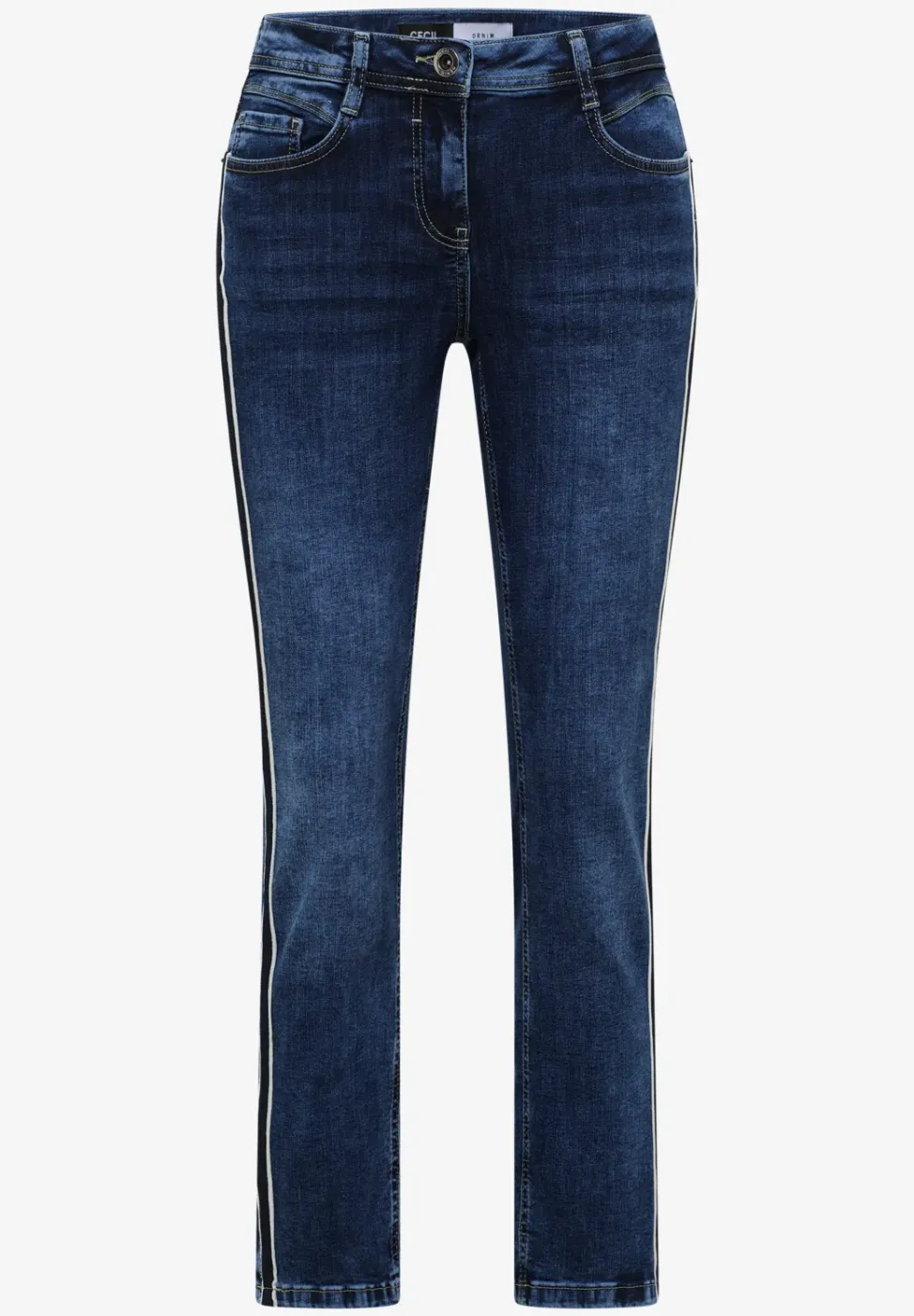 Jeans met gallonstrepen