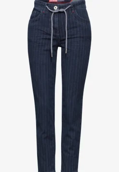 Jeans met krijtstreeplook