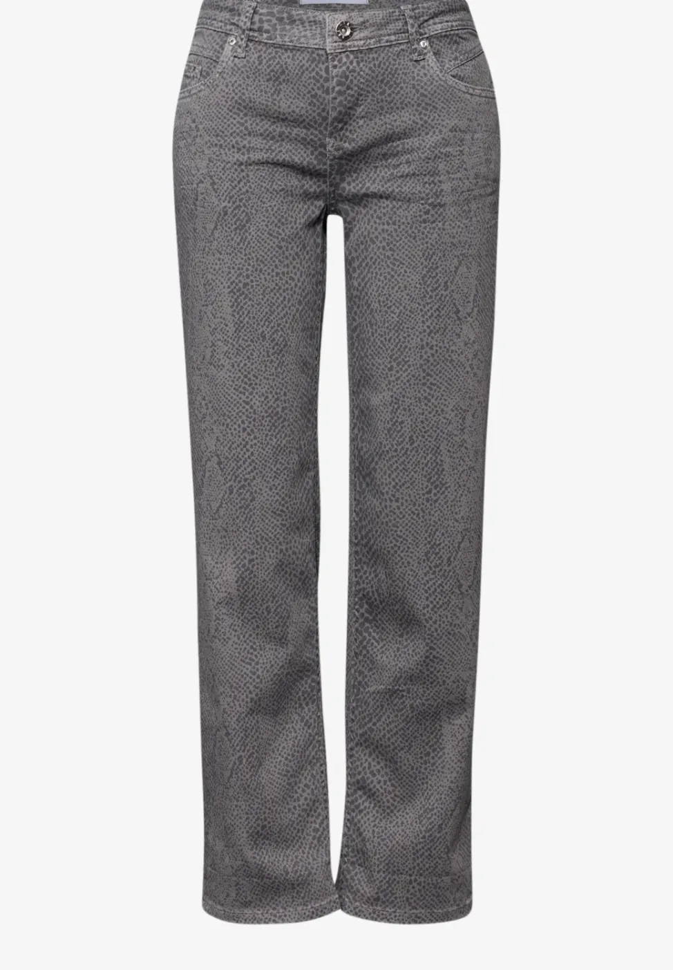 Jeans met slangenprint