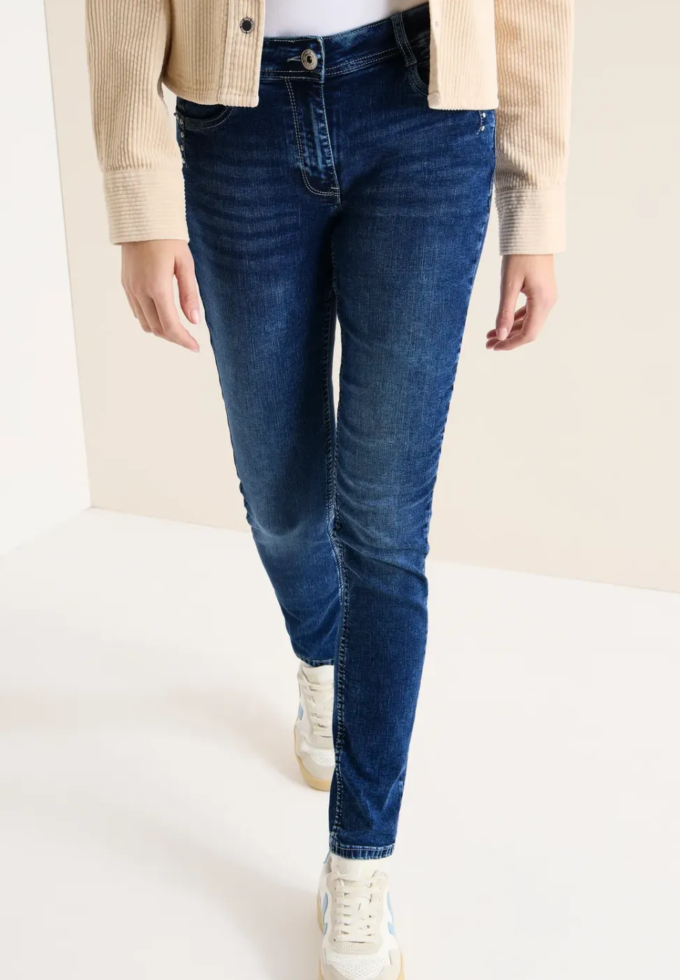 Jeans met slanke pijpen