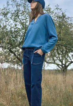 Jeans met taps toelopende pijpen