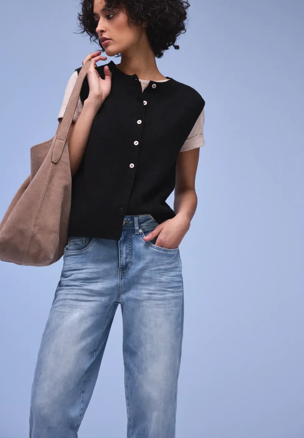 Jeans met taps toelopende pijpen