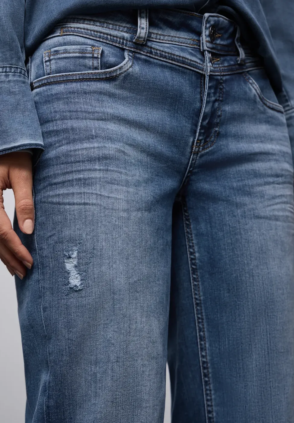 Jeans met verwoeste look