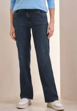 Jeans met wijde pijpen en borduursel