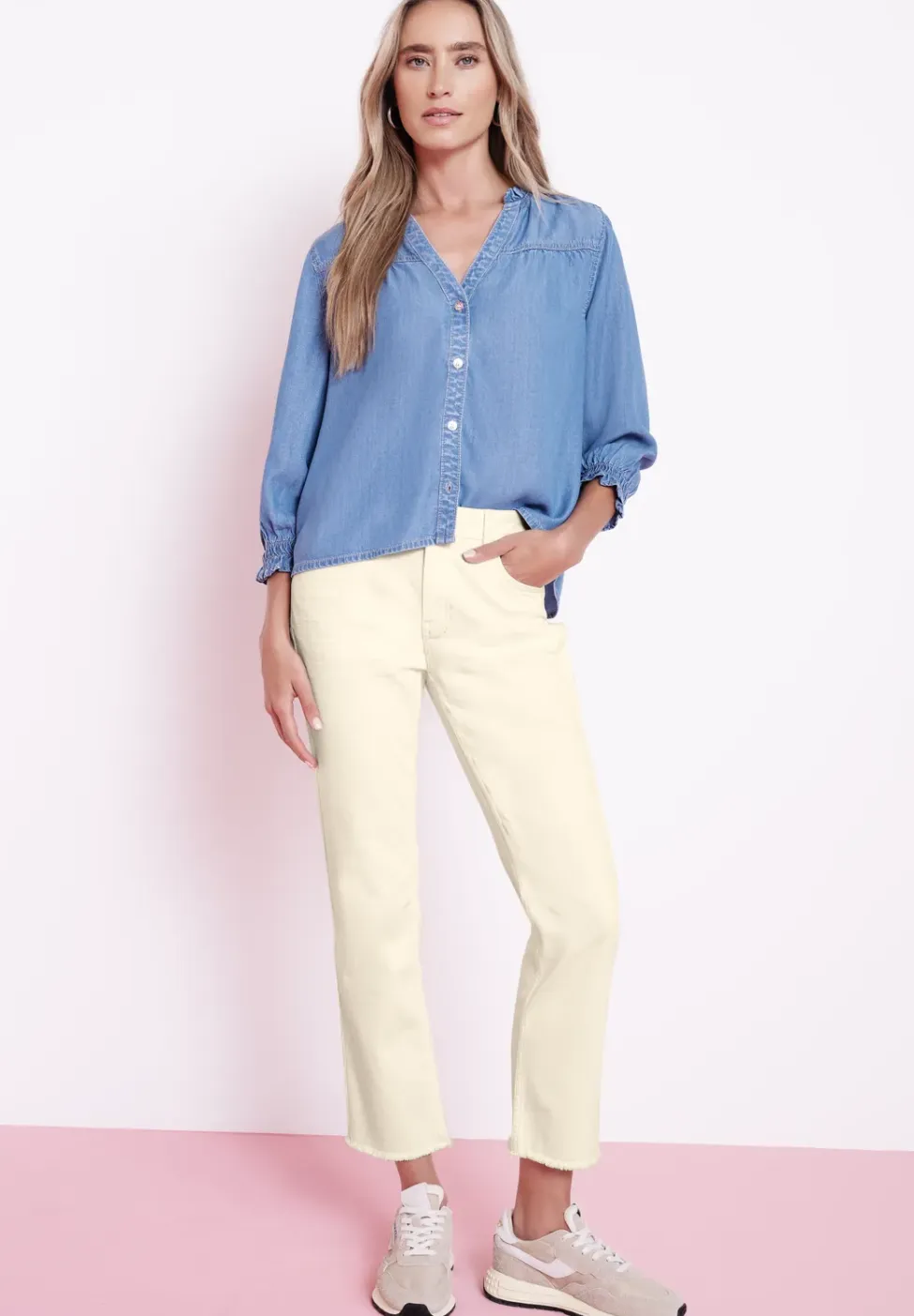 Jeans met zoom met franjes