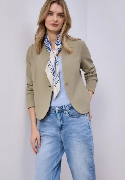 Jersey blazer met structuur