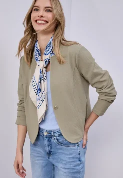 Jersey blazer met structuur