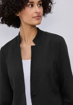 Jersey blazer met structuur