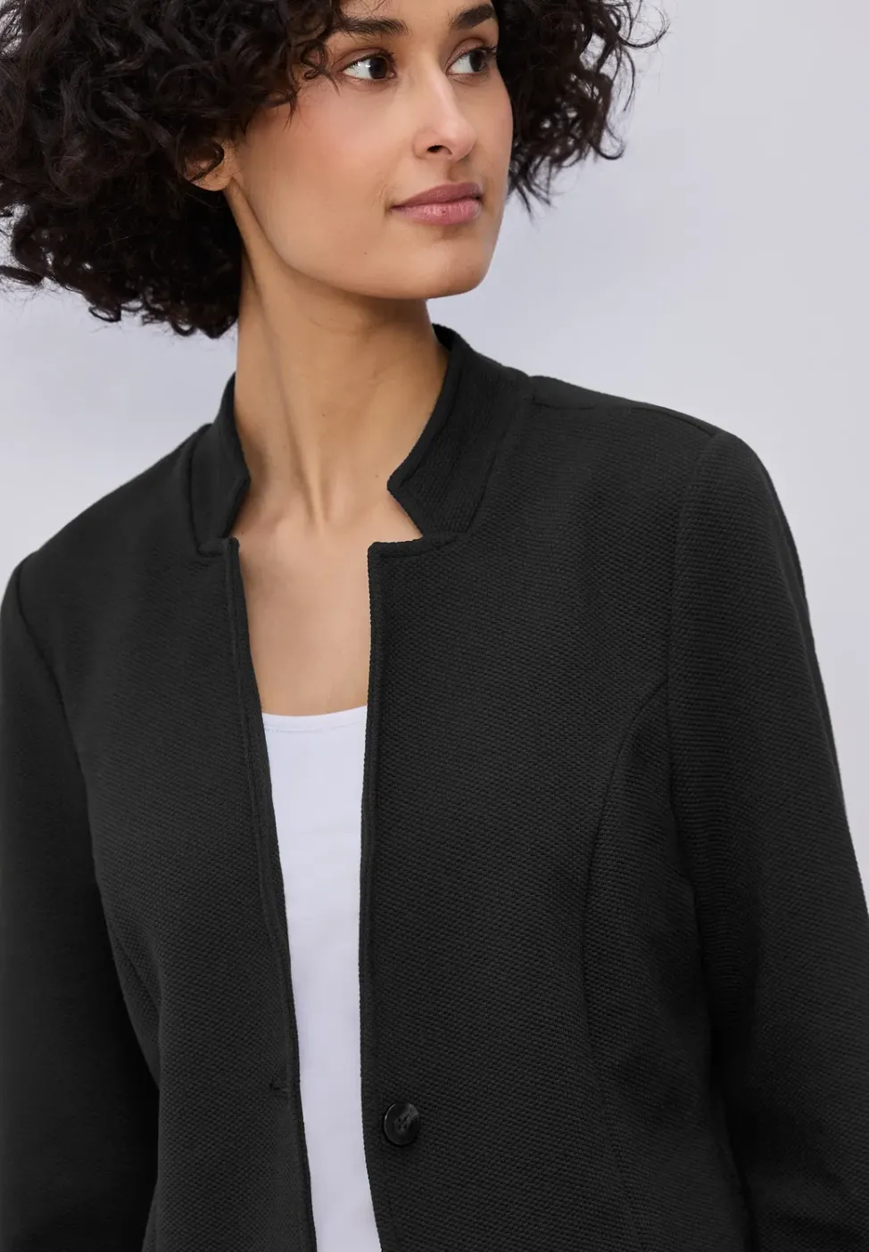 Jersey blazer met structuur