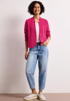 Jersey blazer met structuur