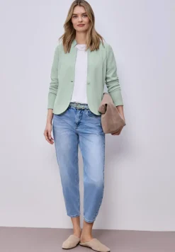 Jersey blazer met textuur