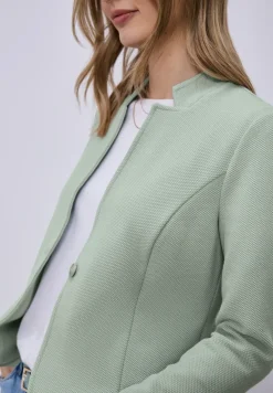 Jersey blazer met textuur