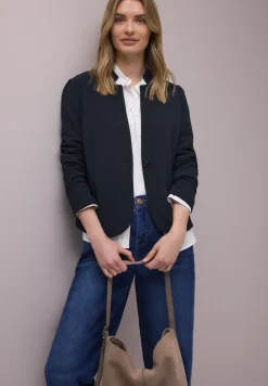 Jersey blazer met textuur