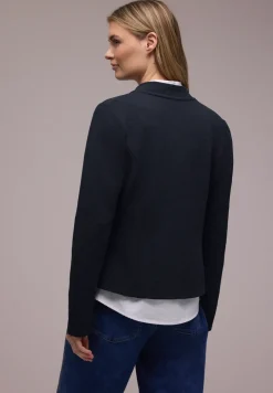 Jersey blazer met textuur