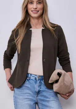 Jersey blazer met textuur