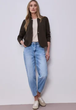 Jersey blazer met textuur